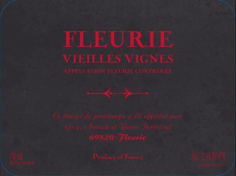 Yann Bertrand Fleurie Vielles Vignes 2023